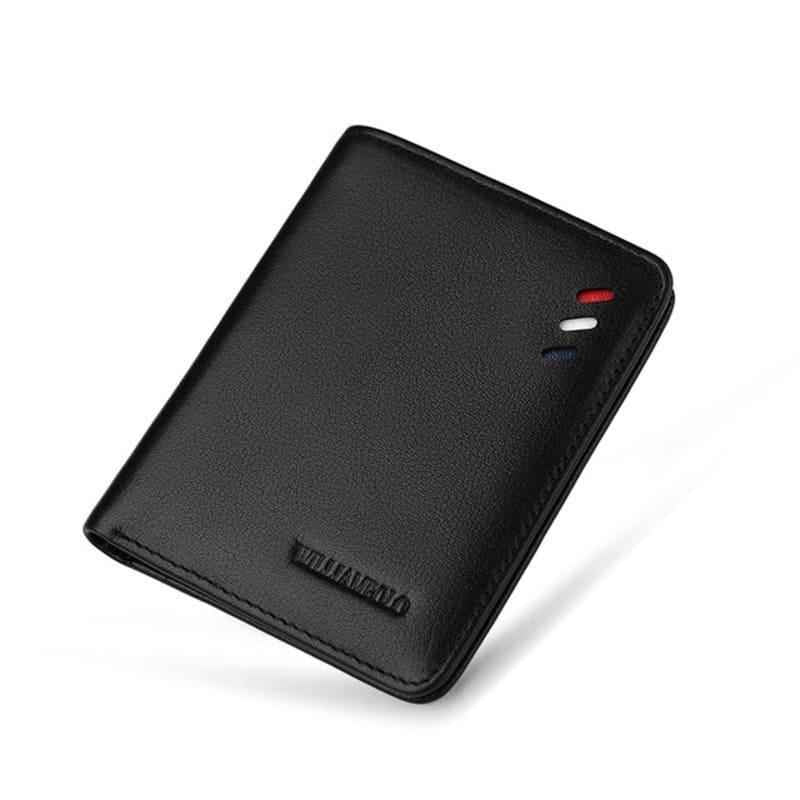 Carteira Slim William Polo Couro Genuíno Ultrafina e Compacta