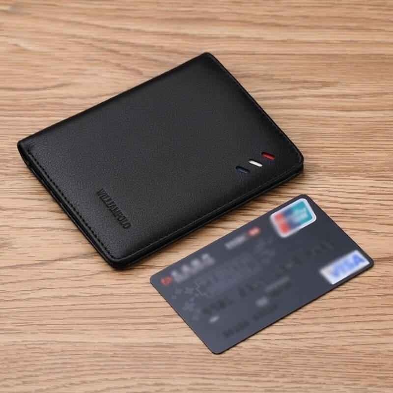 Carteira Slim William Polo Couro Genuíno Ultrafina e Compacta