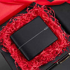 Carteira Bifold William Polo em Couro Genuíno Preto e Elegante