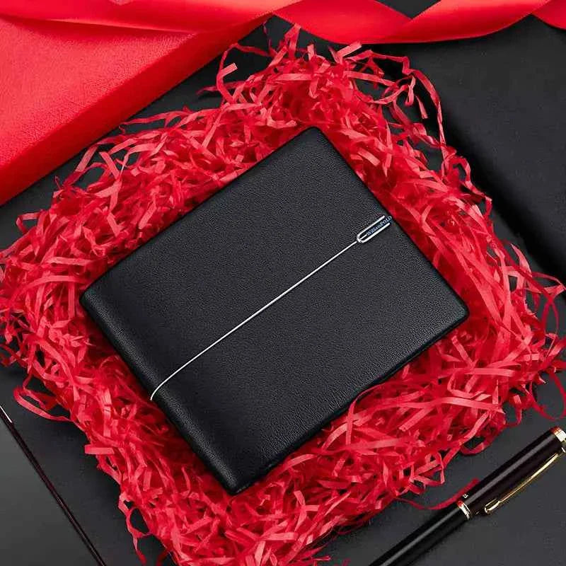 Carteira Bifold William Polo em Couro Genuíno Preto e Elegante