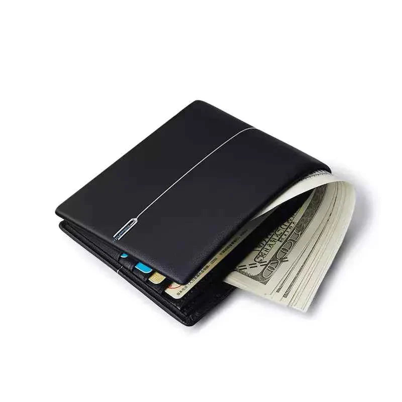 Carteira Bifold William Polo em Couro Genuíno Preto e Elegante