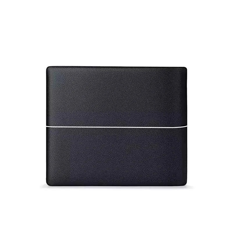 Carteira Bifold William Polo em Couro Genuíno Preto e Elegante