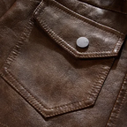 Jaqueta Masculina de Couro Genuíno MotorJack Premium - Estilo e Durabilidade