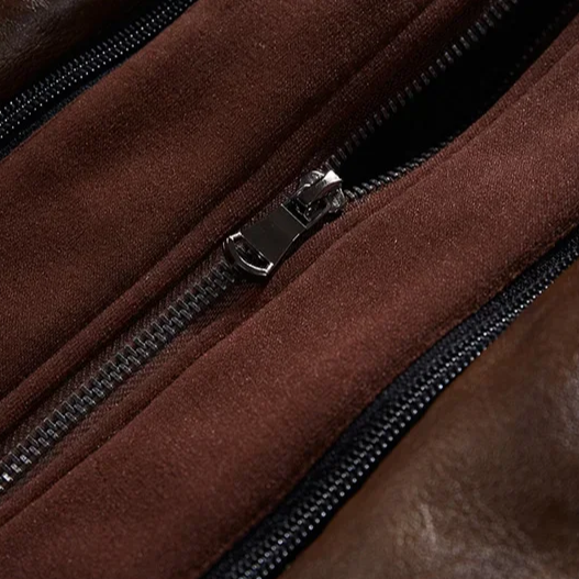 Jaqueta Masculina de Couro Genuíno MotorJack Premium - Estilo e Durabilidade