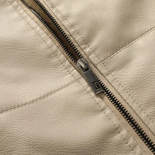 Jaqueta Masculina em Couro Genuíno Impermeável com Capuz