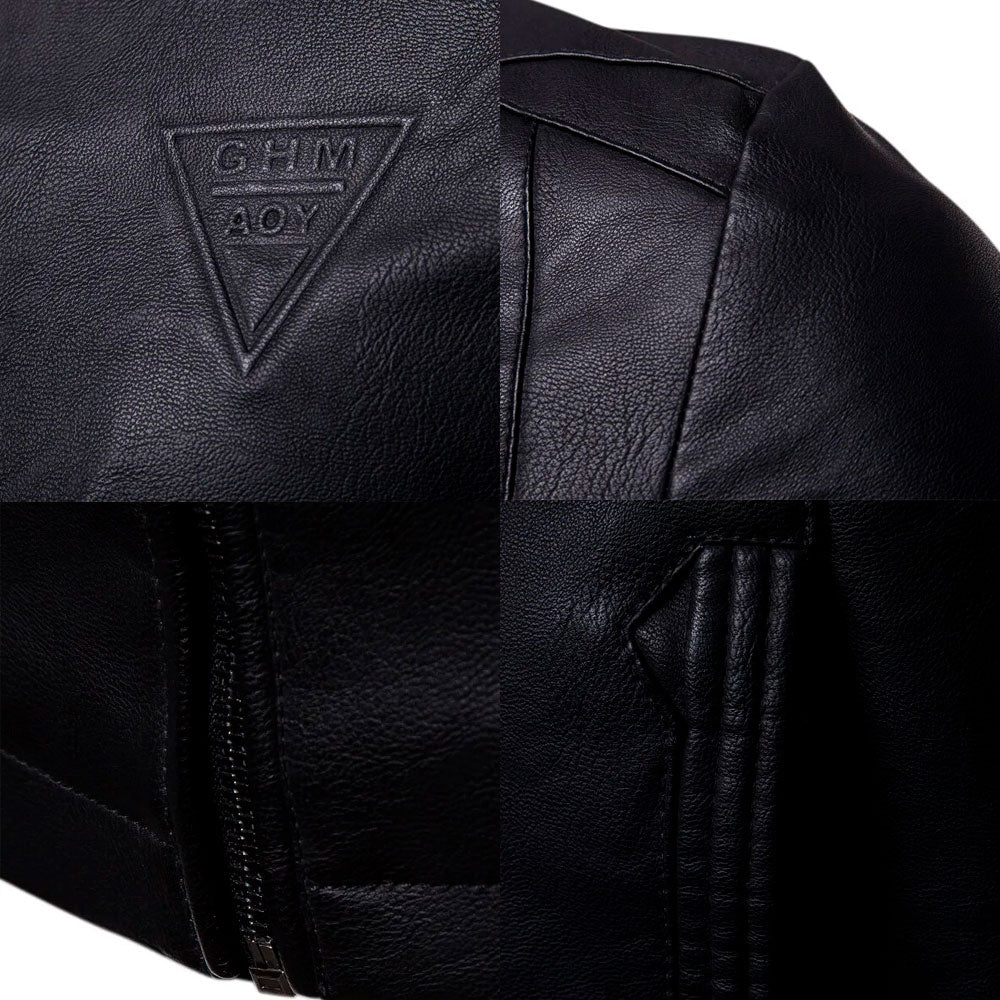 Jaqueta Masculina de Inverno em Couro Tecnológico e Confortável