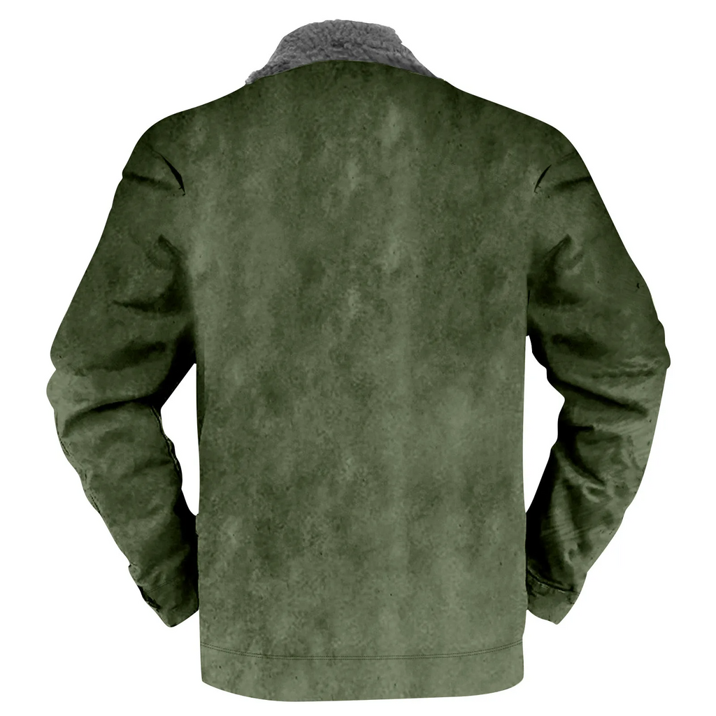 Jaqueta Masculina de Inverno em Tecido com Dupla Camada Térmica