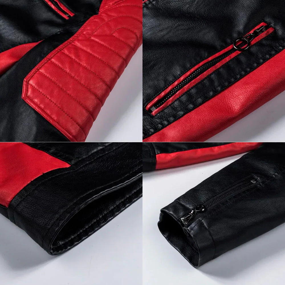 Jaqueta Masculina de Inverno em Couro Slim Fit para Frio Intenso