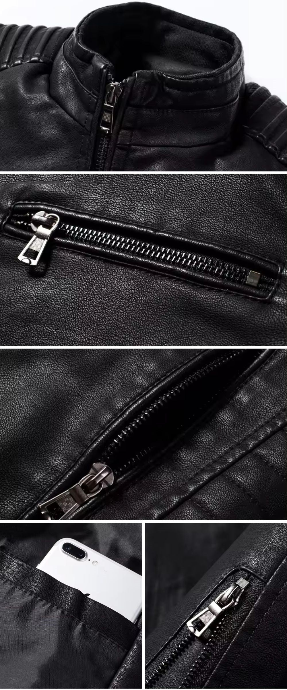 Jaqueta Masculina de Couro Tecnológico Vintage - Estilo e Conforto