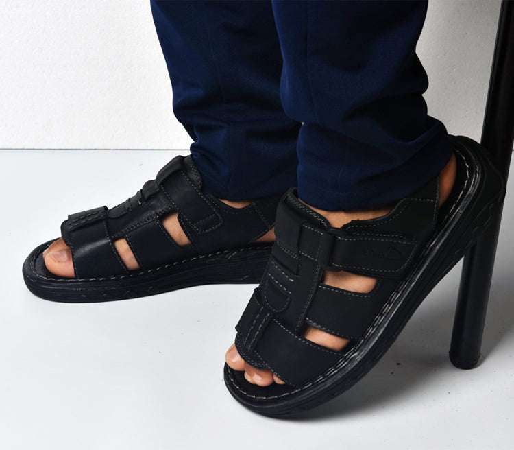 Sandália Masculina em Couro Tecnológico - Conforto e Estilo Diário