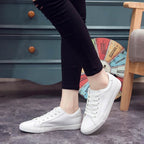 Tênis Feminino em Couro Genuíno - Casual e Durável para o Dia a Dia
