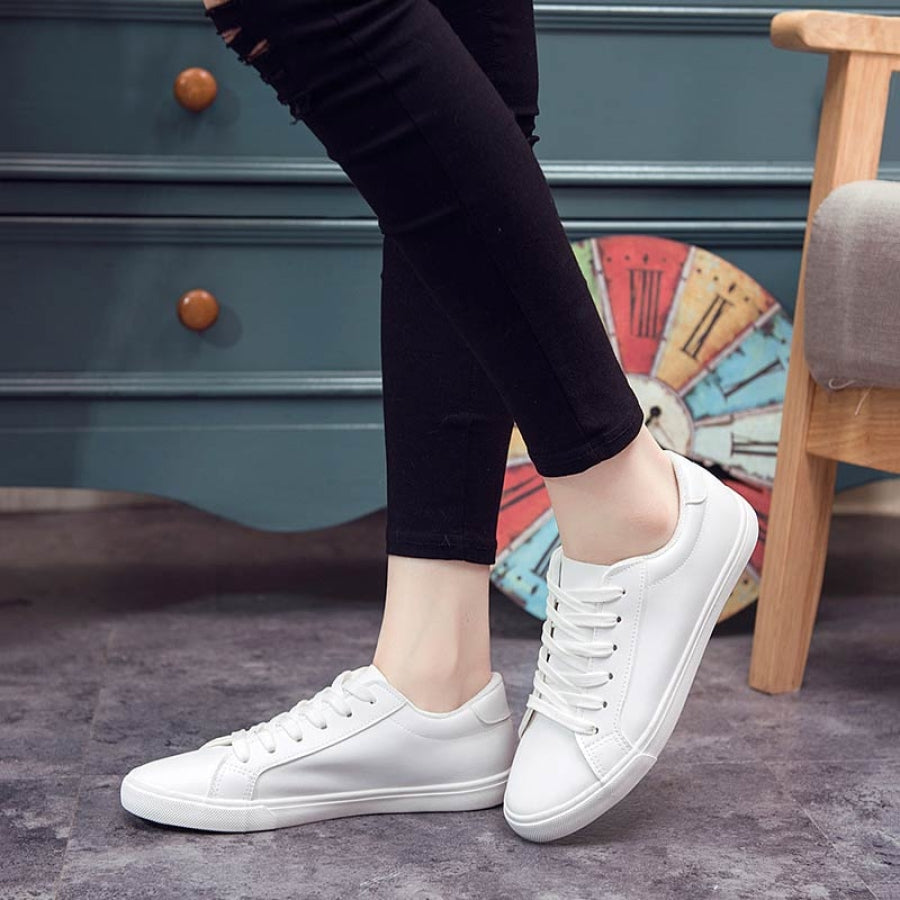Tênis Feminino em Couro Genuíno - Casual e Durável para o Dia a Dia