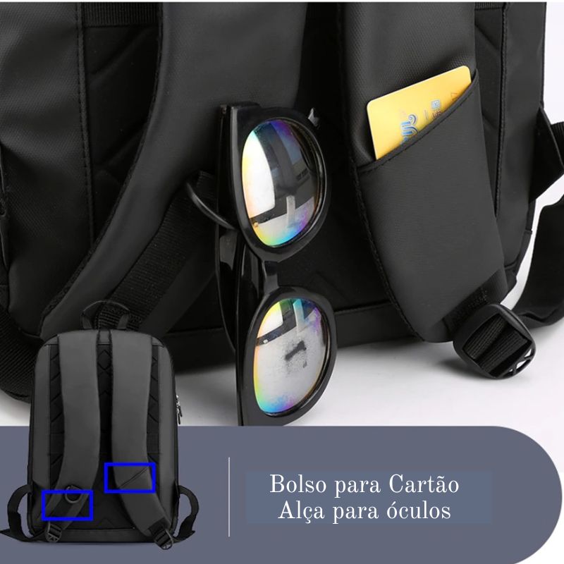 Mochila para notebook Masculina à prova d'água e anti-roubo