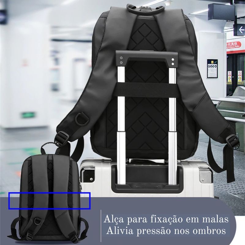 Mochila para notebook Masculina à prova d'água e anti-roubo