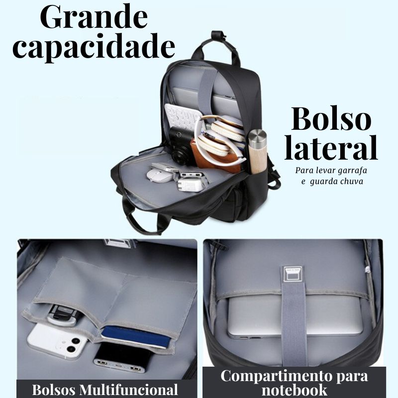 Mochila para Notebook preta jeep buluo