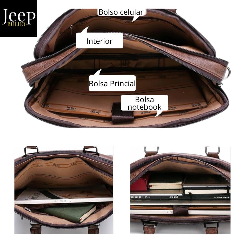 Bolsa para Notebook  de 14 polegadas em couro