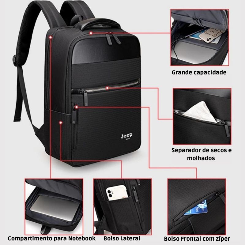 Mochila para Notebook Masculina à prova d'água