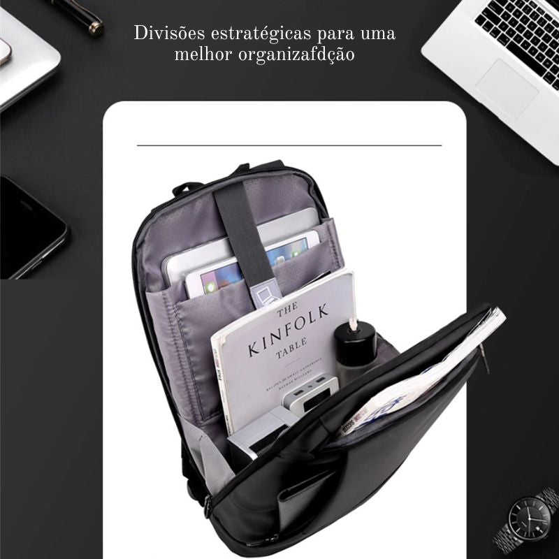 Mochila para notebook Masculina à prova d'água e anti-roubo