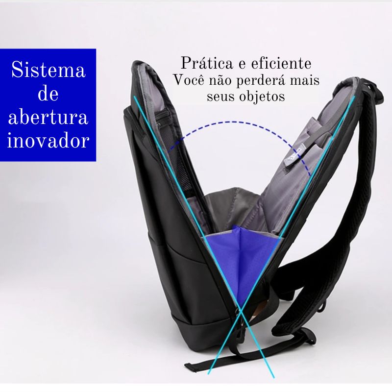 Mochila para notebook Masculina à prova d'água e anti-roubo