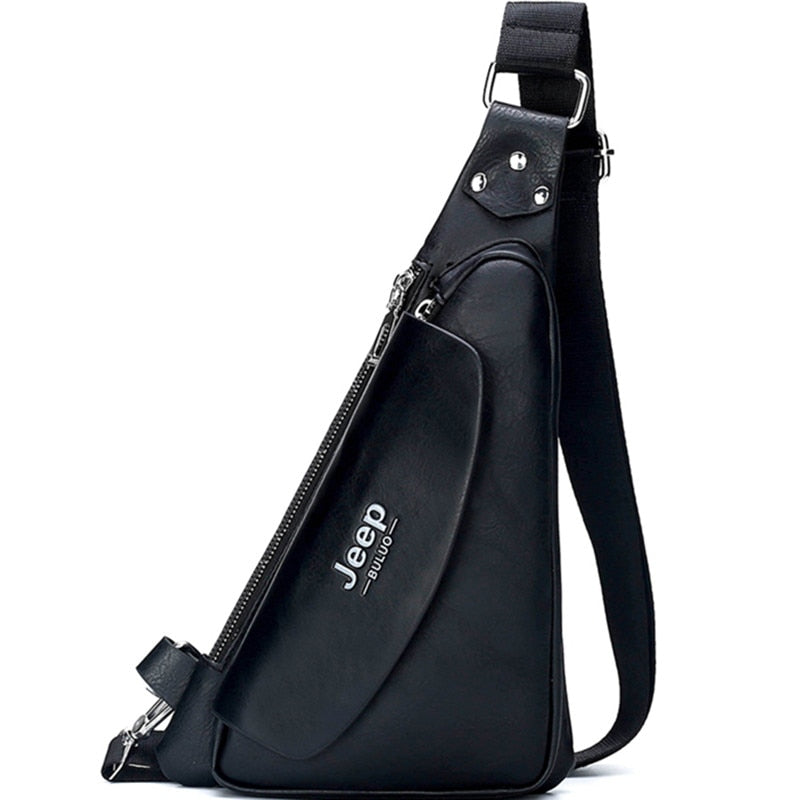 Bolsa Masculina Triangular jeep buluo preta para motociclista motoqueiro motoboy motocicleta