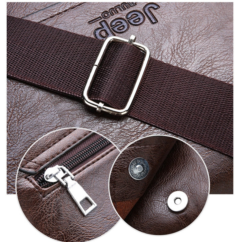 Bolsa Masculina Transversal em couro