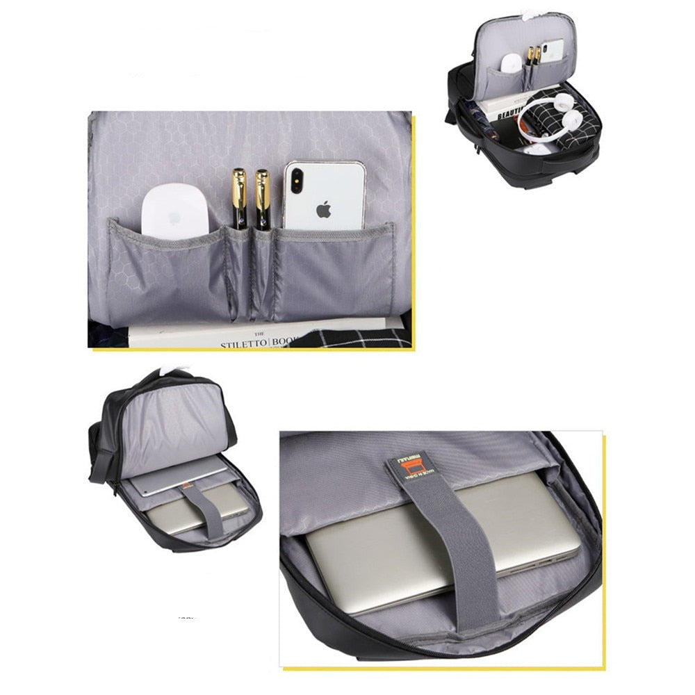 Mochila para notebook com carregador USB e à prova d'água