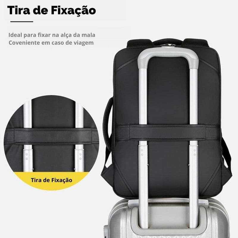Mochila para notebook com carregador USB e à prova d'água