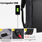 Mochila para notebook com carregador USB e à prova d'água